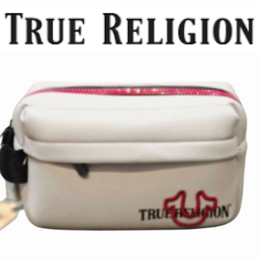 True Religion Quadry Horseshoe Logo Dopp Bag- Grey